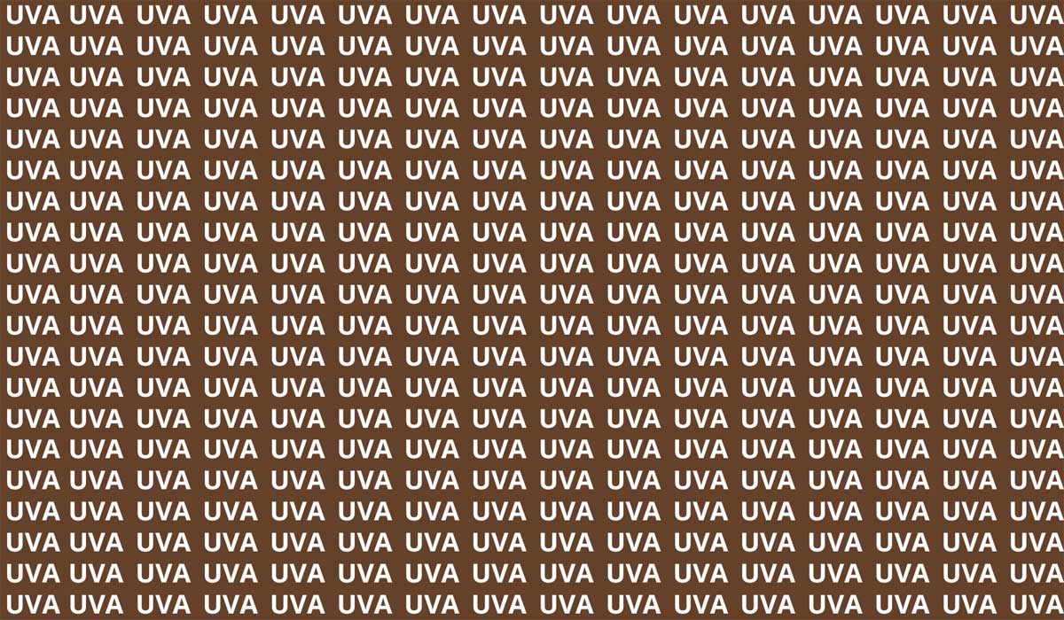 Reto: Encuentra la palabra «UVA» escrita al revés